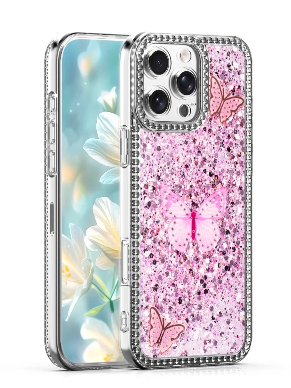 Shiny Butterfly Case for iPhone 17 Pro Max